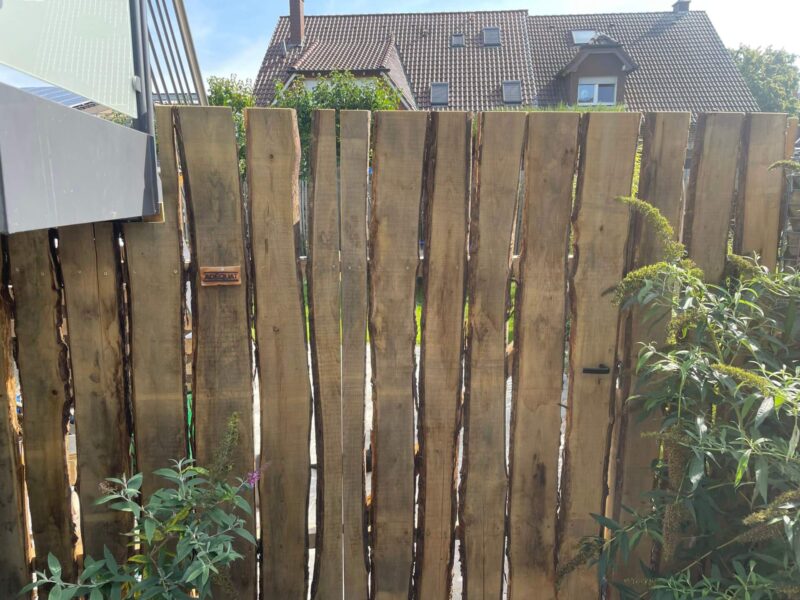 Bohlenzaun Holz Edelkastanie Bretter