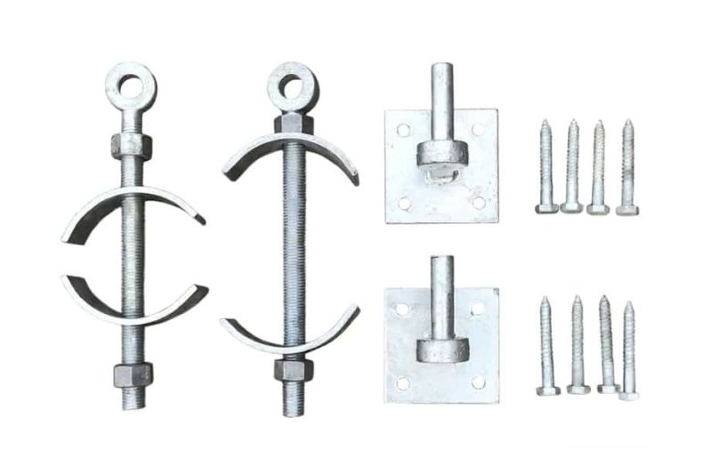 Komplettes Scharnierset für Rundholz