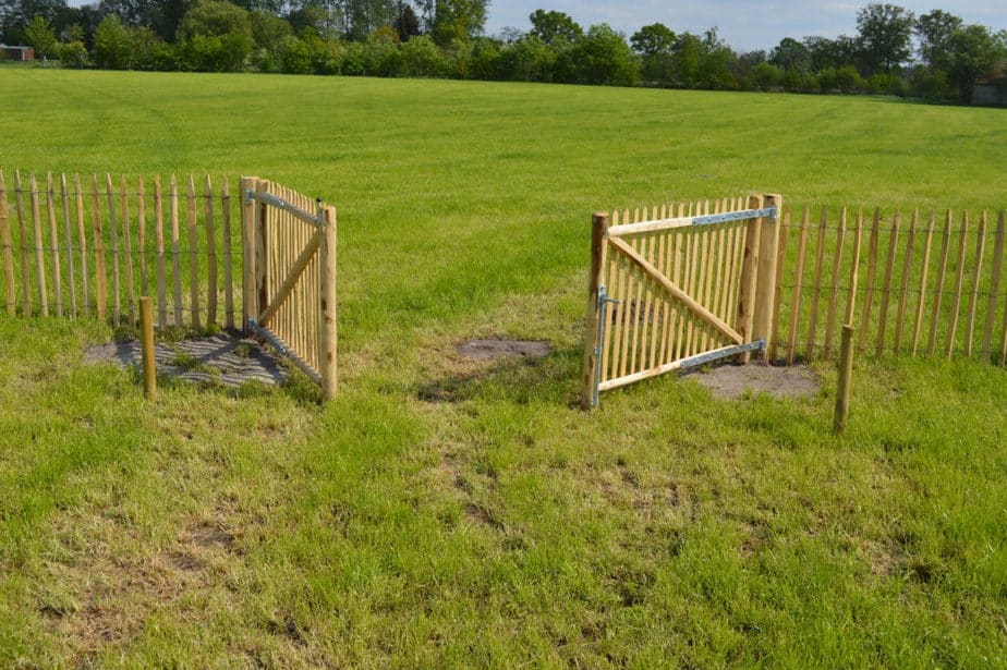 Staketenzauntor Kastanie doppelt 100 cm hoch – Bild 5