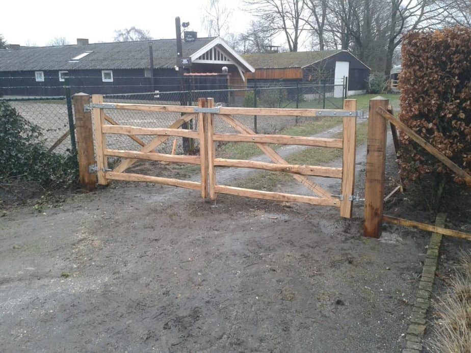 Hoftor Rustikal Kastanie einzeln – Bild 3