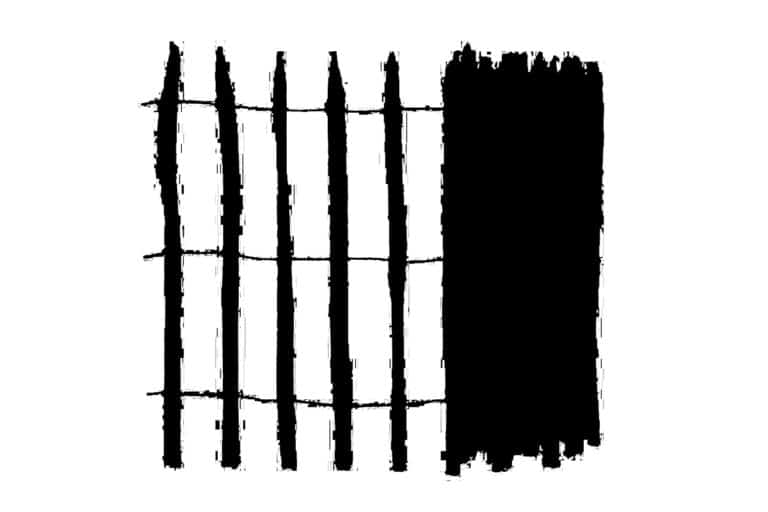 Staketenzaun schwarz