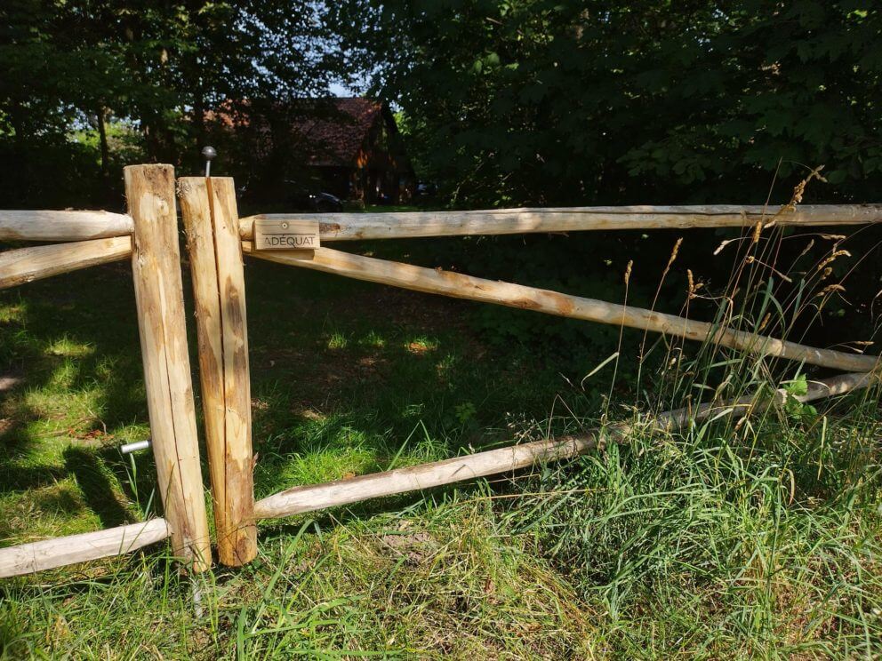 Staketenzaun Doppeltor 80 cm hoch