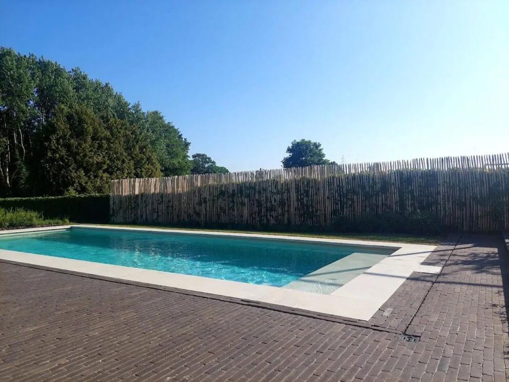 Poolzaun Sichtschutz Holz Staketenzaun Adequat