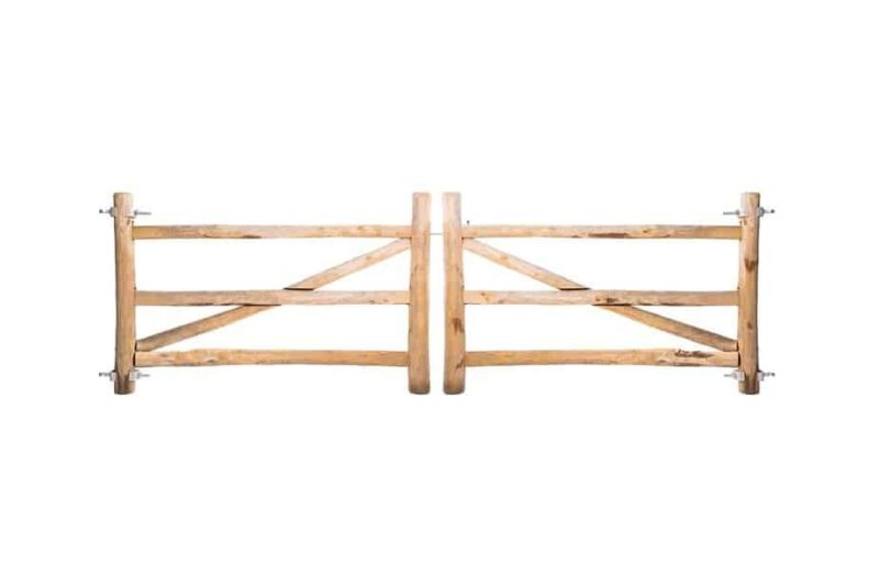 Koppeltor Holz: Post & Rail Doppeltor – 3 Riegel