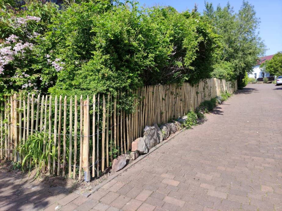 Rollzaun Kastanie 120 cm hoch mit 6 cm Lattenabstand