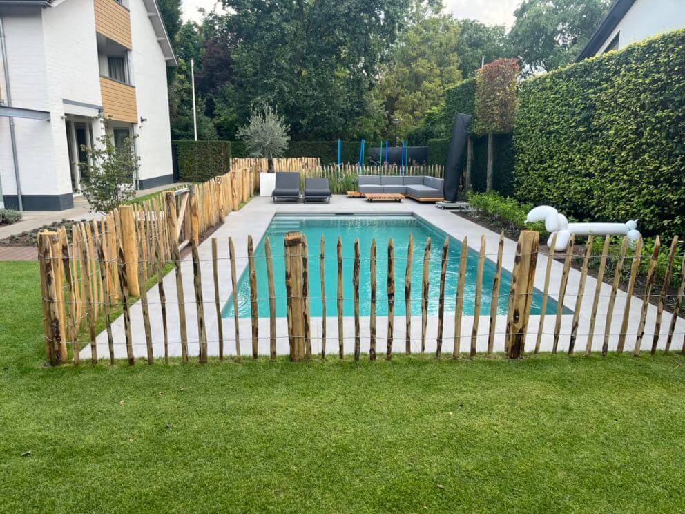 Poolzaun: Naturzaun Kastanie 100 cm Adequat