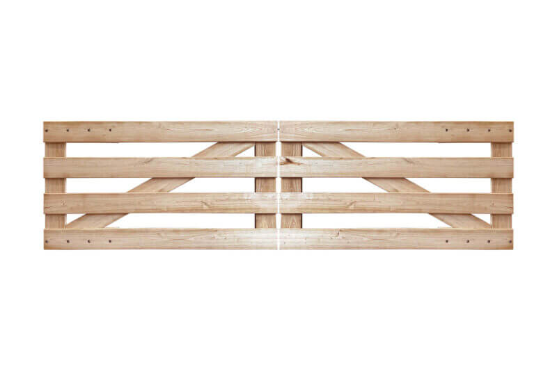 Holztor modern Douglasie 4 Querlatten gerade Doppeltor