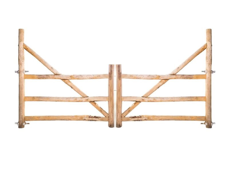 Post & Rail hoch 3 Riegel Kastanie doppelt
