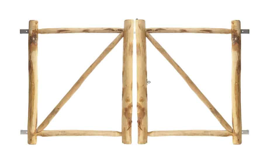 Rammelåge kastanje dobbelt 120 cm høj