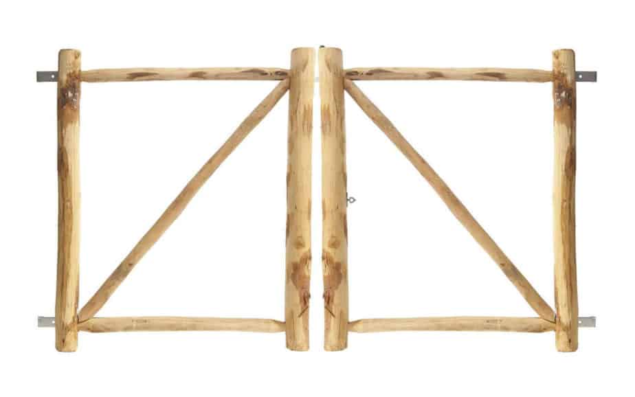 Rammelåge kastanje dobbelt 120 cm høj