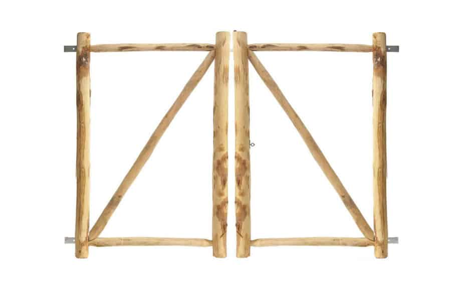 Rammelåge kastanje dobbelt 150 cm høj