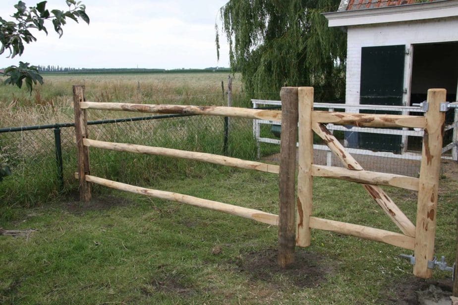 post & rail kastanjehouten rail rond