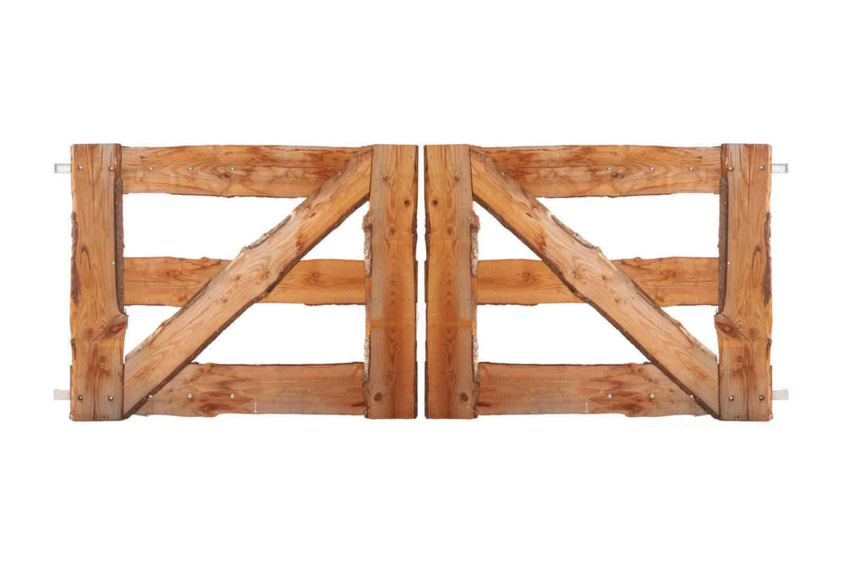 Portail rustique douglas double battant non avivé