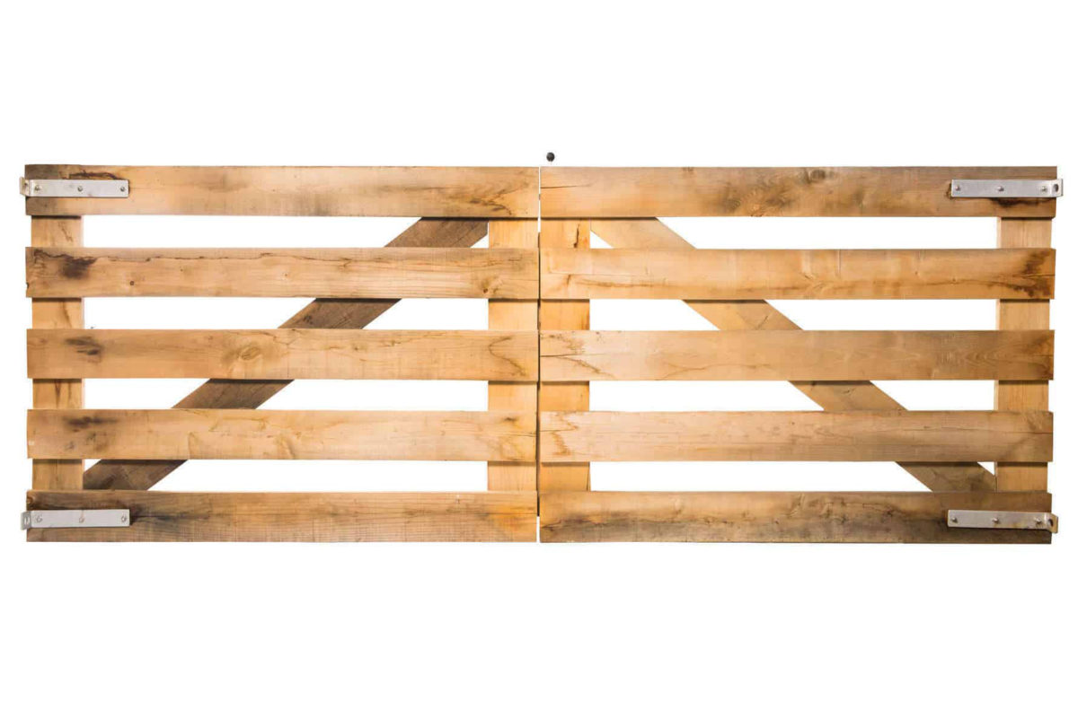 portail rustique double battant chêne