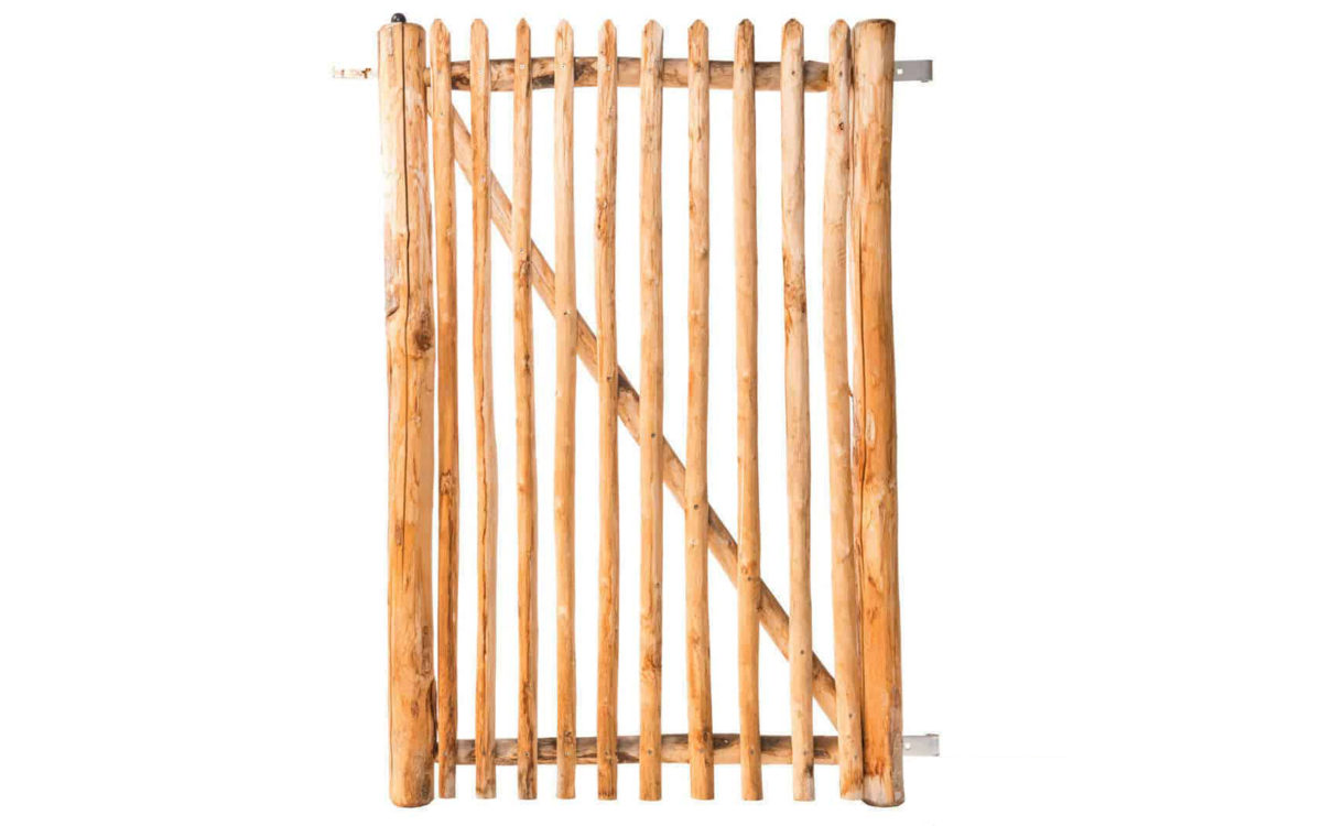 Portail français en rondins 150 cm de hauteur