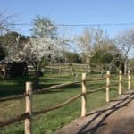 Post & Rail 2-niveaux robinier (acacia)