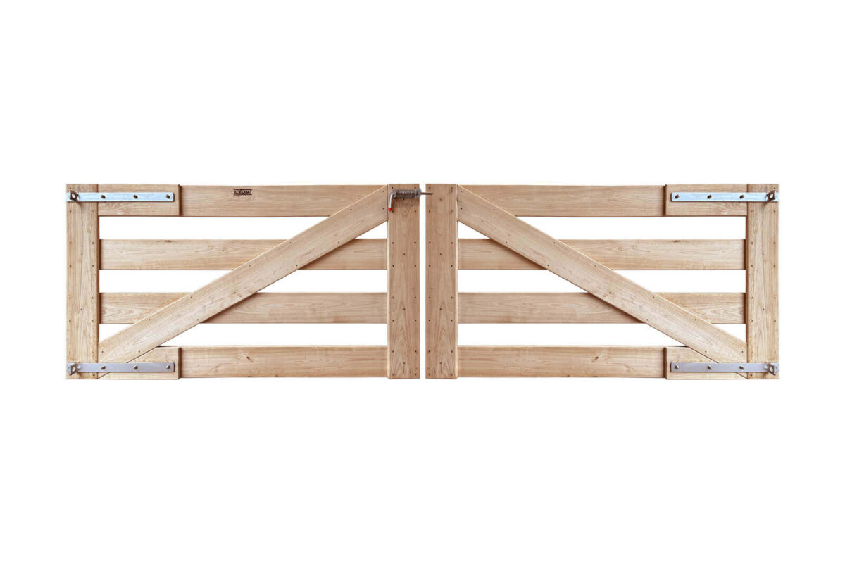 Portail rustique 4 planches douglas double arrière