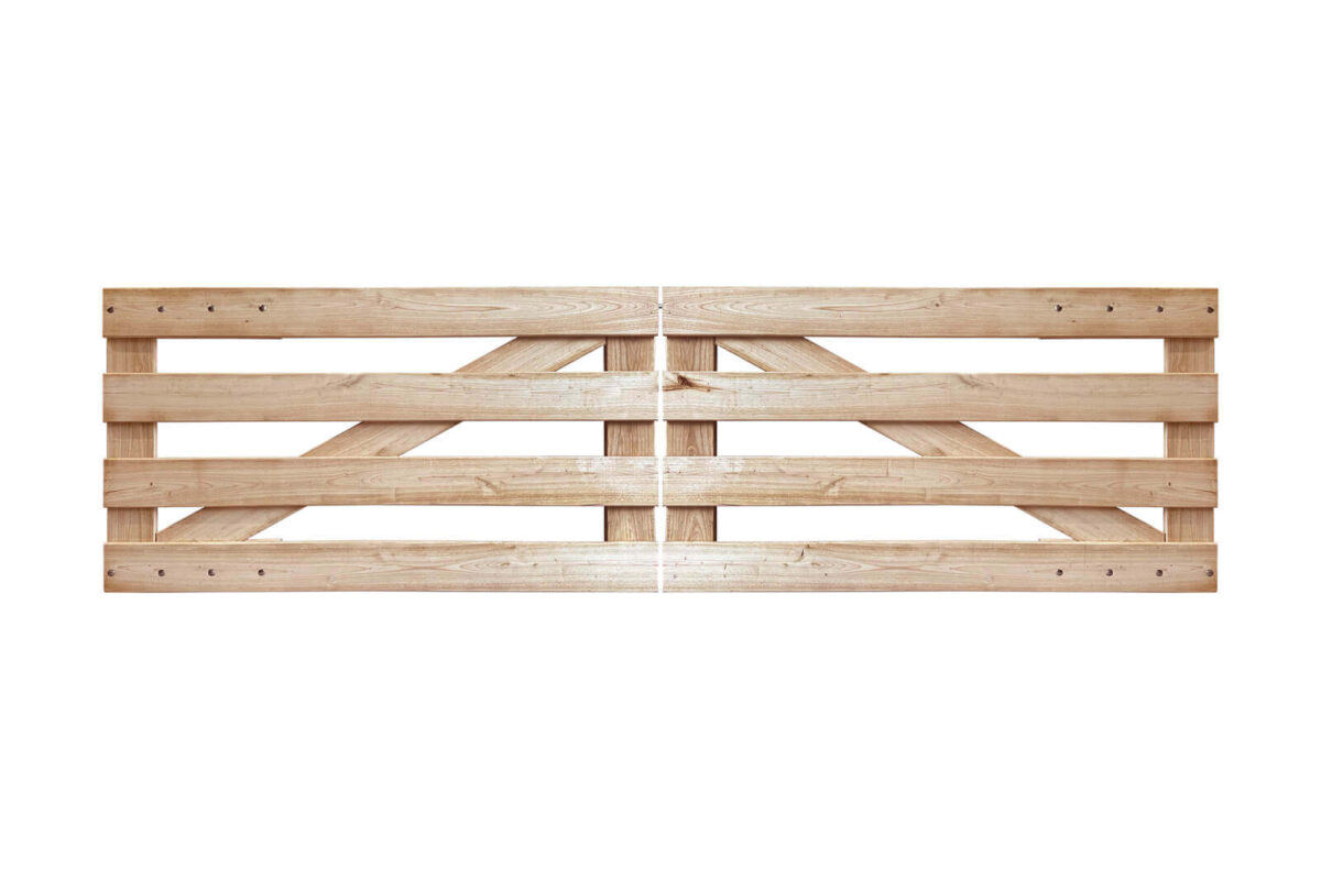 Portail rustique 4 planches douglas double