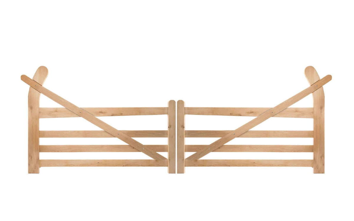 Portail néerlandais arc chêne double