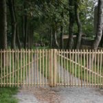 Double portail français en rondins 120 cm de hauteur