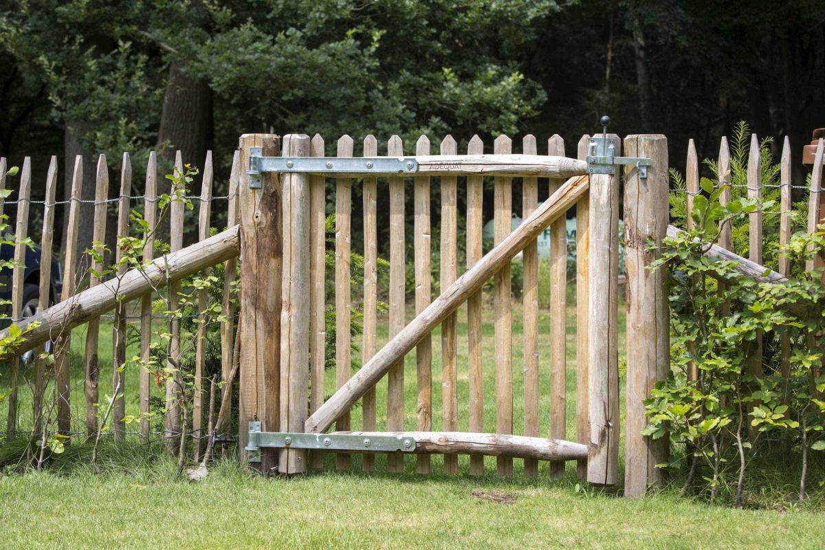 Portail français en rondins 100 cm de hauteur