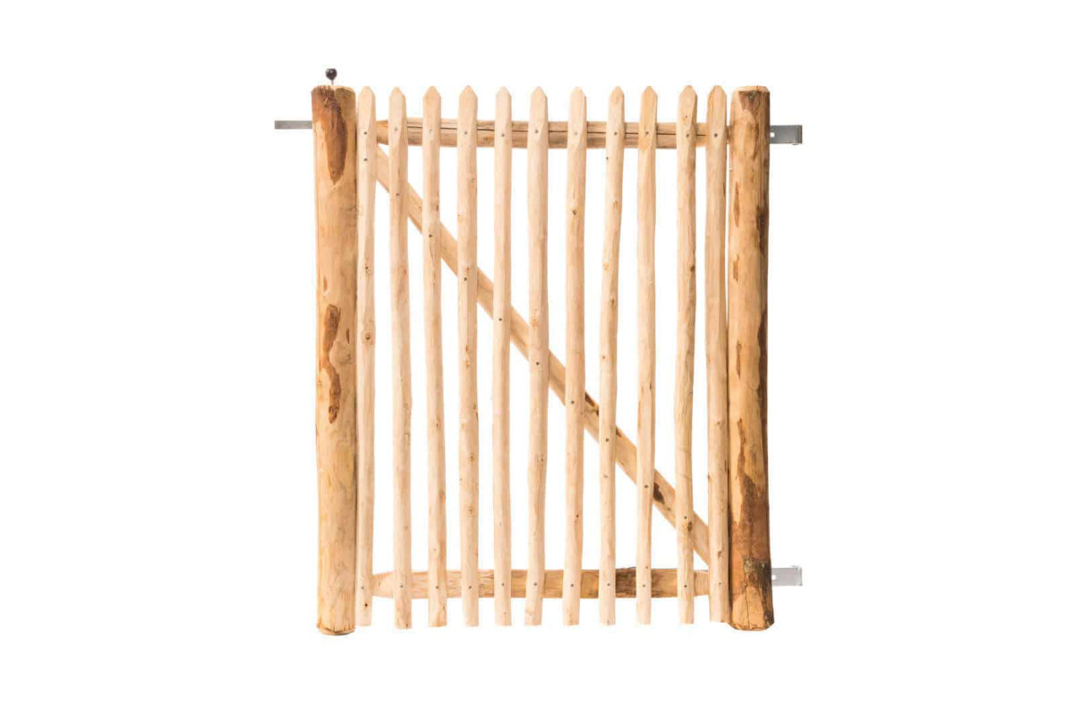 Portail français en rondins 120 cm de hauteur