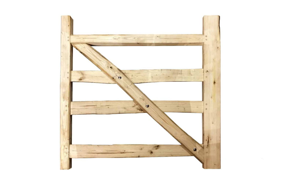 Portail rustique châtaignier simple