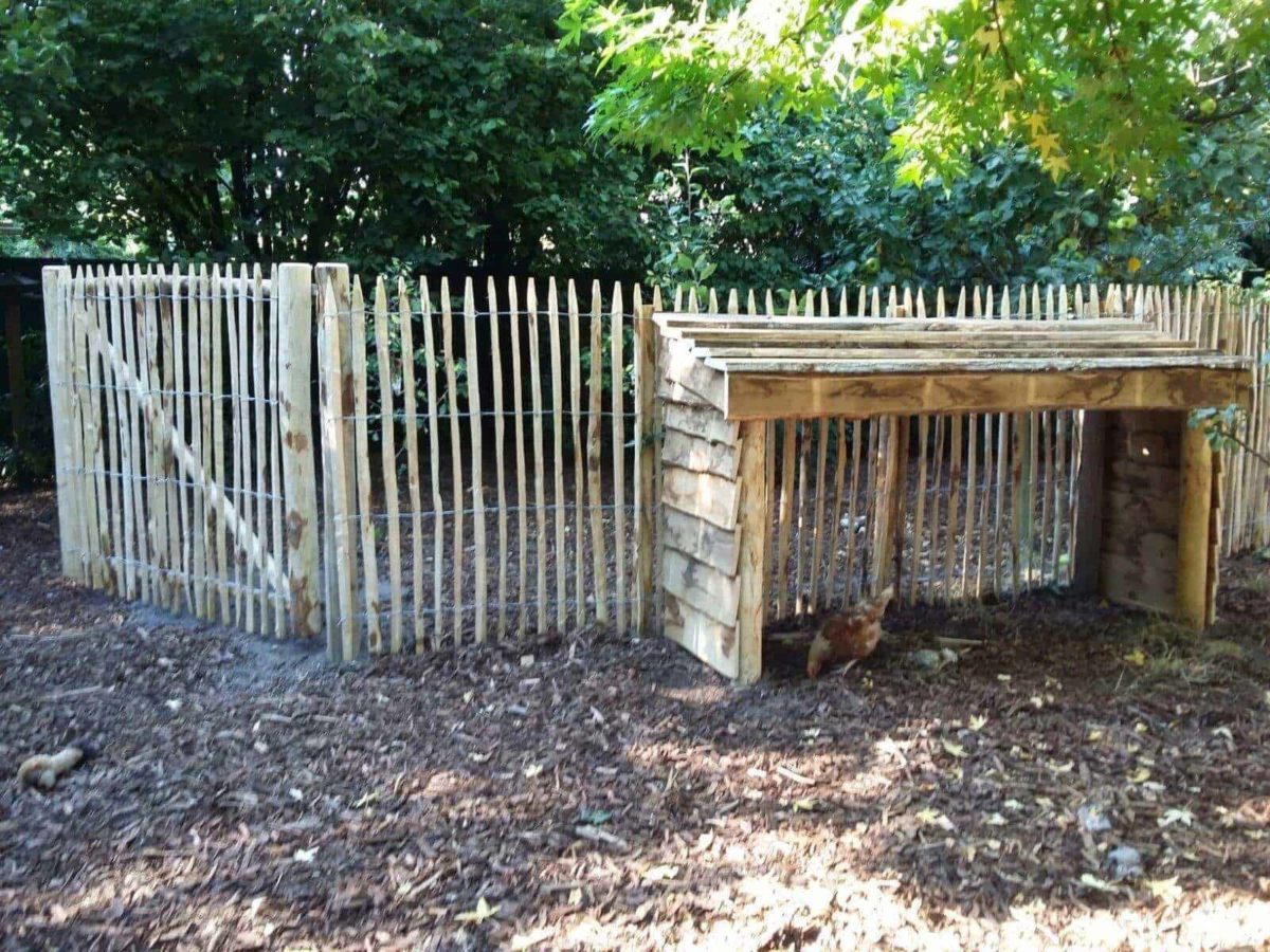 Portail cadre ganivelle châtaignier simple 150 cm hauteur – Image 4