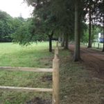 Post de coin en châtaignier 2 niveaux