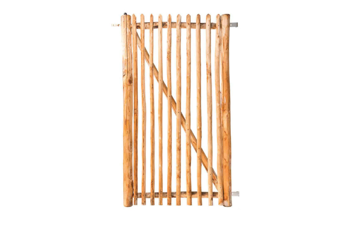 Portail français en rondins 175 cm de hauteur