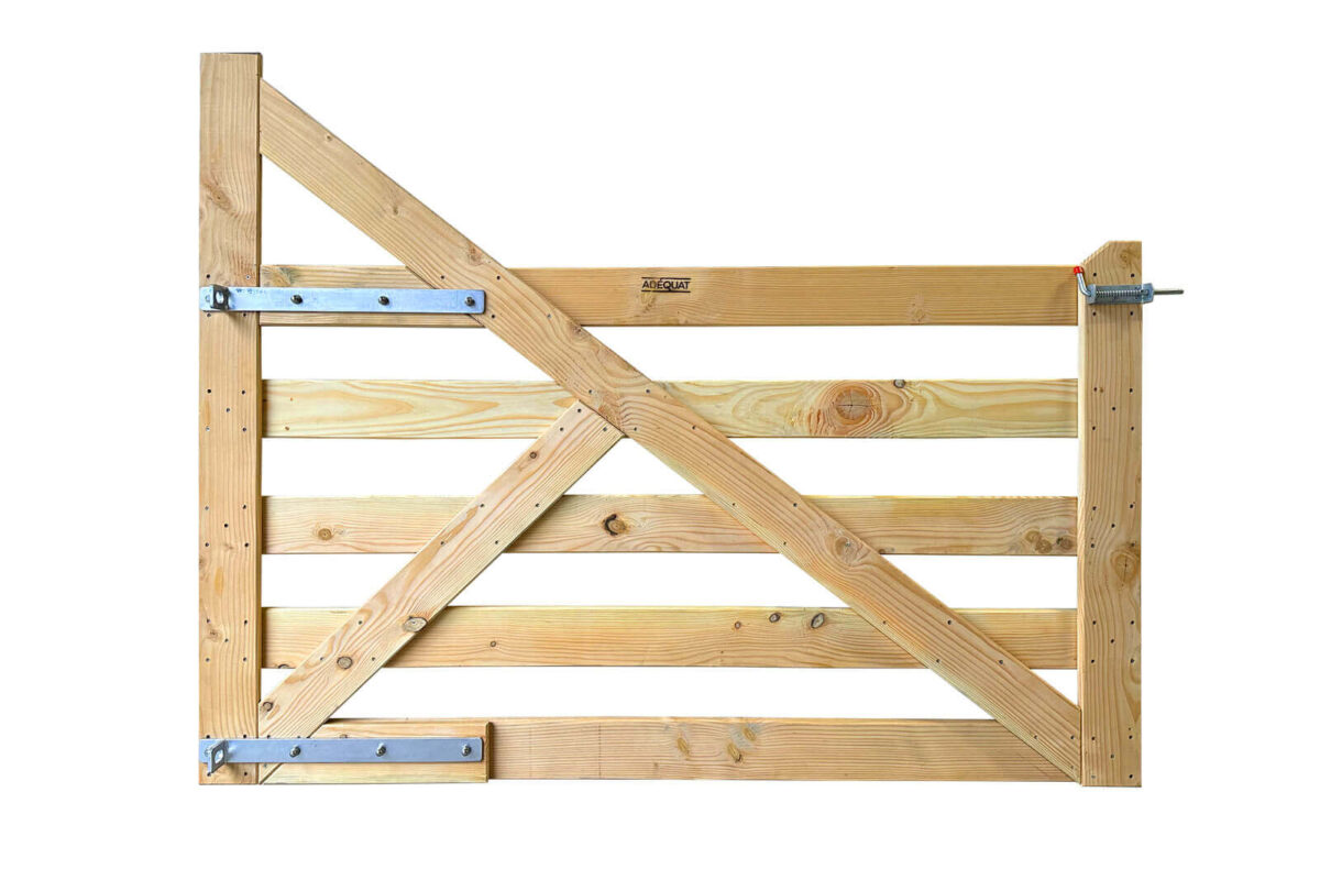 Portail rustique 5 planches châtaignier simple – Image 2