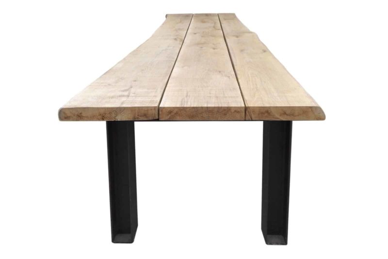 Prachtige dikke eikenhouten tuintafel