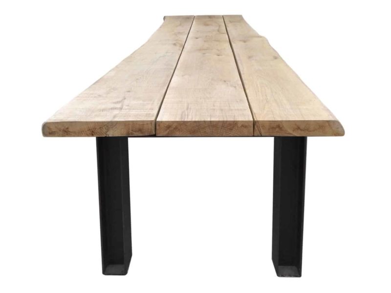 Prachtige dikke eikenhouten tuintafel