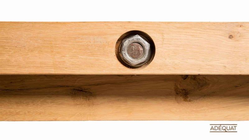 Stoere eikenhouten tafel - Afbeelding 4