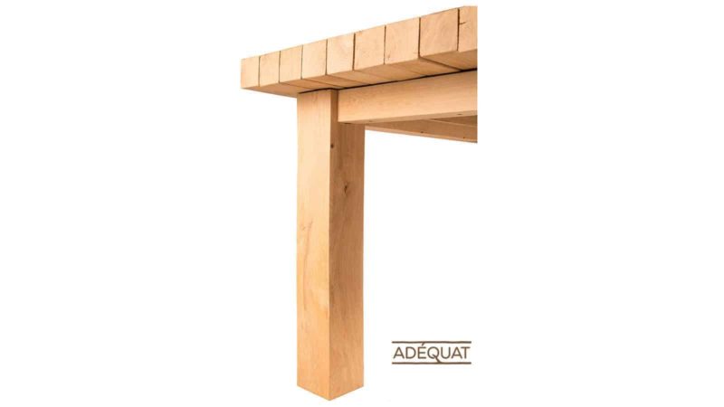 Stoere eikenhouten tafel - Afbeelding 2