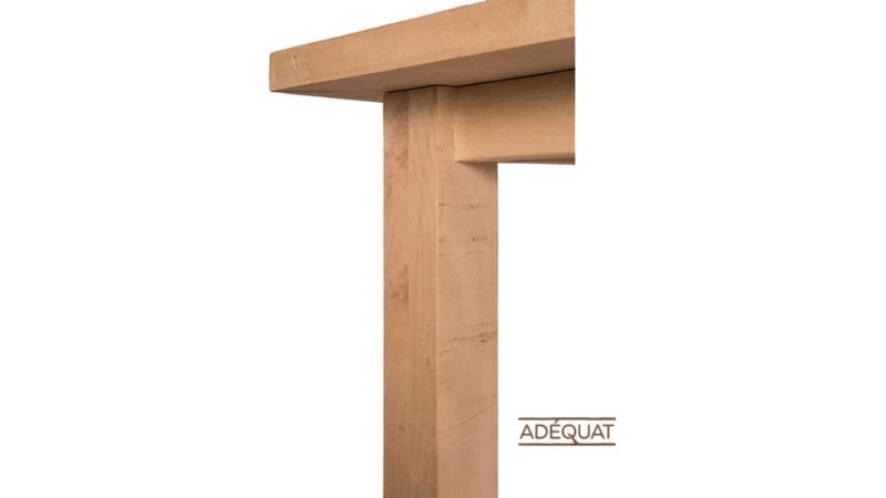 Tafel van essenhout met ingelegde tegels - Afbeelding 3