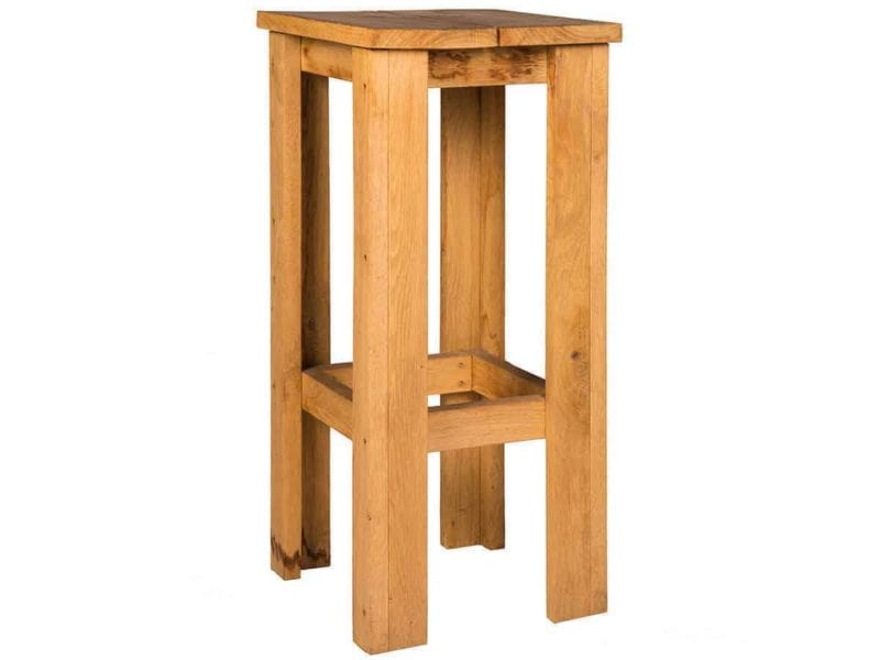 Hoge eikenhouten barkruk