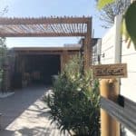 Schapenhek 200 cm met latafstand 6 cm gebruikt voor pergola