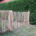 Schapenhek 120 met latafstand 4 cm en rondhoutpoort 100 B x 120 H GP