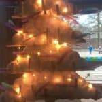 Houten kerstboompjes