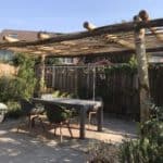 Kastanjehouten palen overkapping Adequat