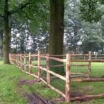 post & rail kastanjehouten rail rond