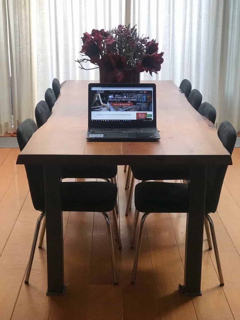 Eettafel van warmrood kersenhout - Afbeelding 5