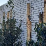 Kastanje palen 10-12 cm met een lengte van 300 cm en kastanjehouten palen van 250 cm