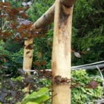 Pergola bouwen kastanjehout palen diameter 10-12 cm | Adéquat