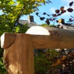 Pergola bouwen kastanjehout palen diameter 10-12 cm | Adéquat