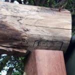Pergola bouwen kastanjehout palen diameter 10-12 cm | Adéquat