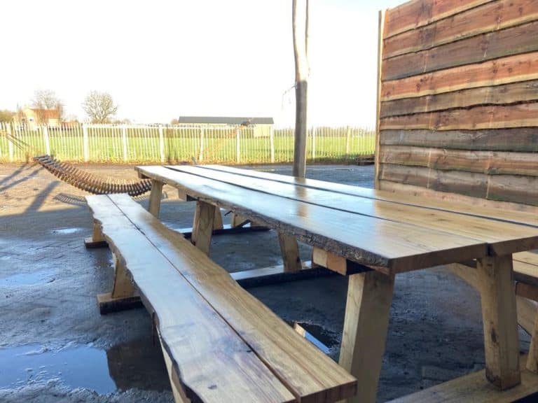 Picknicktafel kastanje