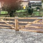 veldpoort kastanje rustiek op maat 210 cm Br x 100 cm H