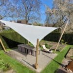 Kastanje paal 600 cm lang, diam. 13-16 cm, ongepunt voor zonnedoek
